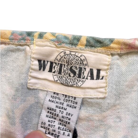 Wet Seal Floral Puff Sleeve Crop Top – Cottagecore L - Picture 3 of 3